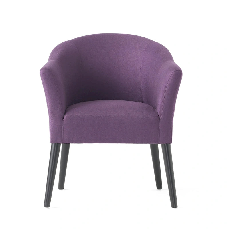 Fauteuil d'appoint rembourré avec pieds en bois de bouleau
