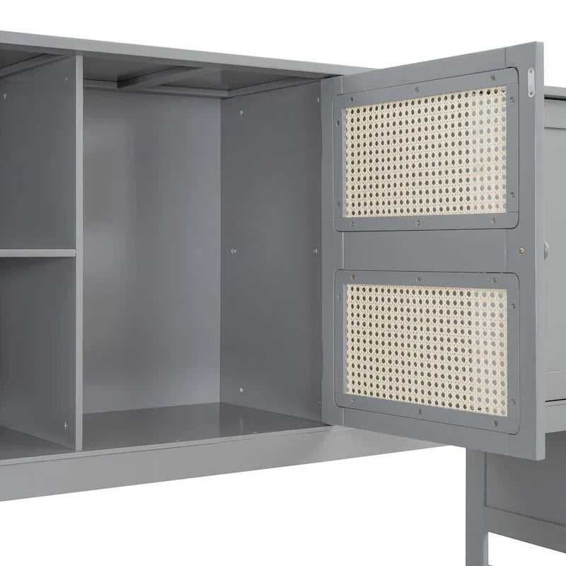 Lit de repos en bois avec lit gigogne, tête de lit bibliothèque et armoire de rangement