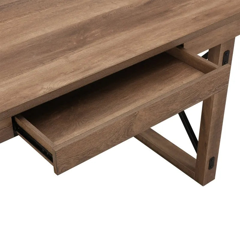 Bureau avec pieds en X et tiroir intégré
