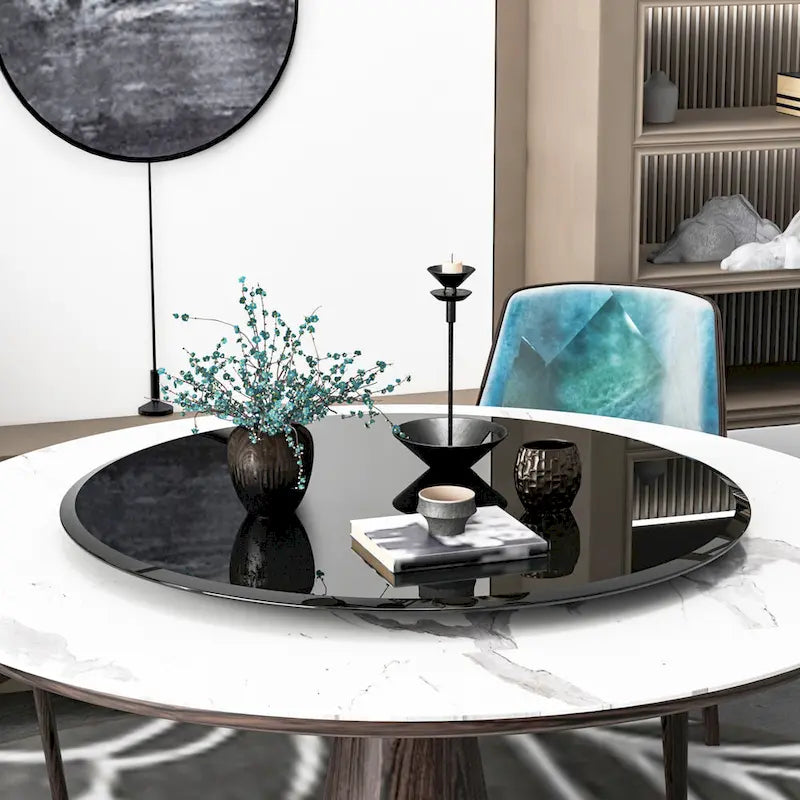 Dessus de table en verre trempé avec bord poli biseauté