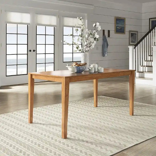 Table à manger rectangulaire de 60 pouces avec finition grain de bois