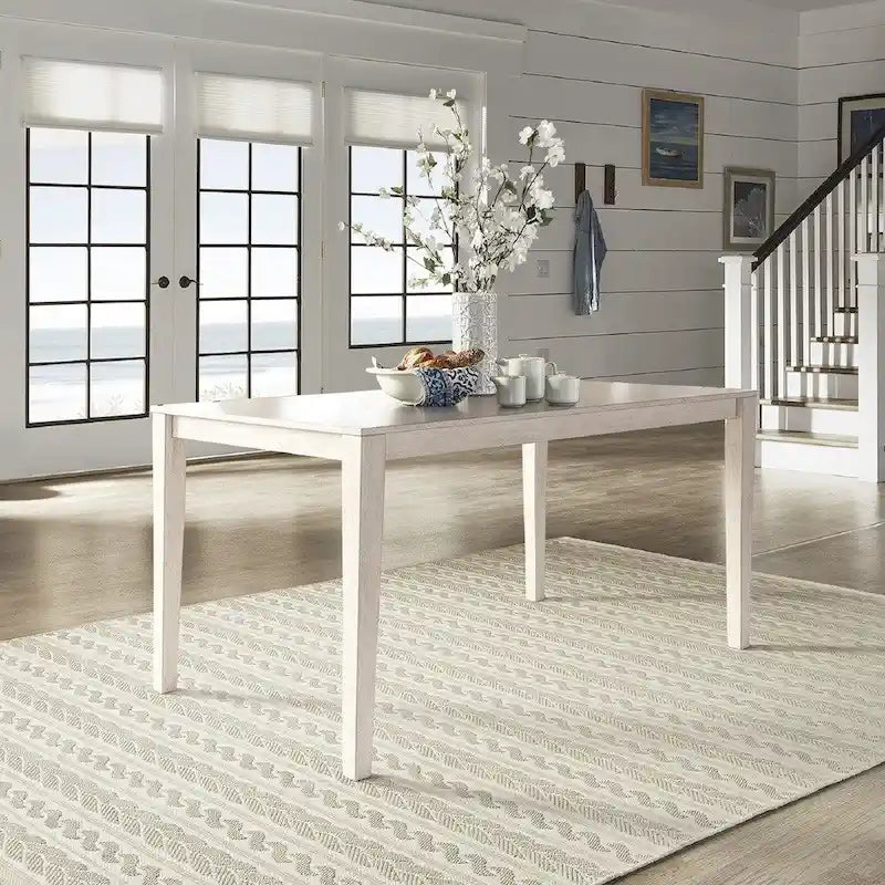 Table à manger rectangulaire de 60 pouces avec finition grain de bois