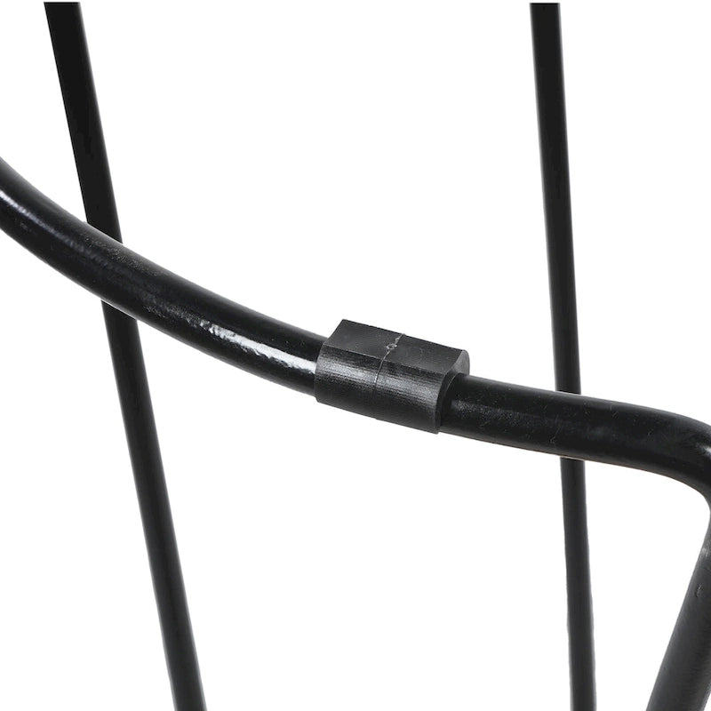 Tabouret de bar sans dossier de 24 pouces avec assise en bois de manguier et piètement en fer noir