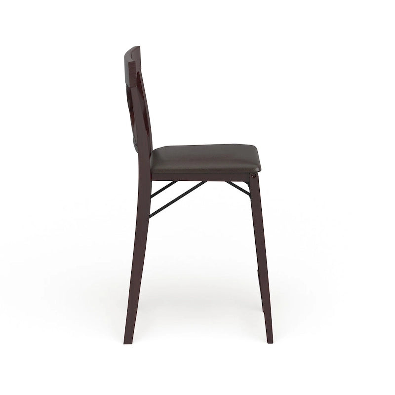 Tabouret de comptoir pliant avec dossier en X
