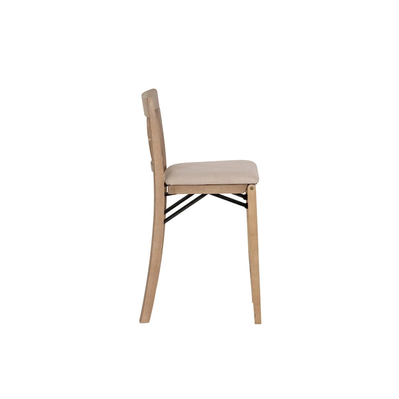 Tabouret de comptoir pliant avec dossier en X