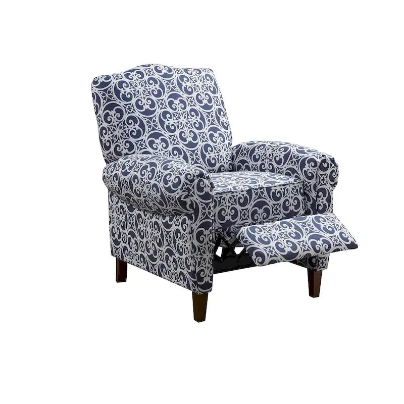 Fauteuil inclinable à dossier basculant rembourré avec accoudoirs roulés
