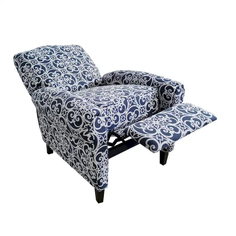 Fauteuil inclinable à dossier basculant rembourré avec accoudoirs roulés
