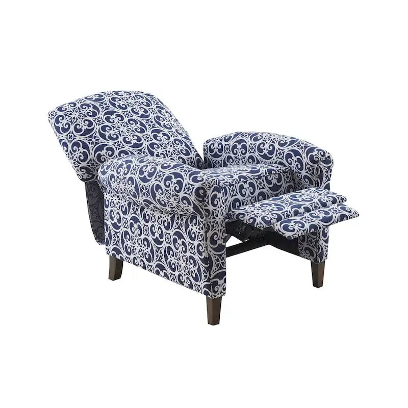 Fauteuil inclinable à dossier basculant rembourré avec accoudoirs roulés