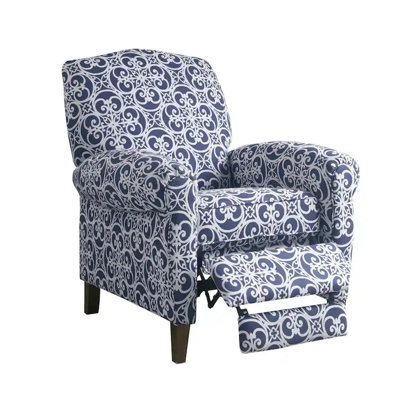 Fauteuil inclinable à dossier basculant rembourré avec accoudoirs roulés