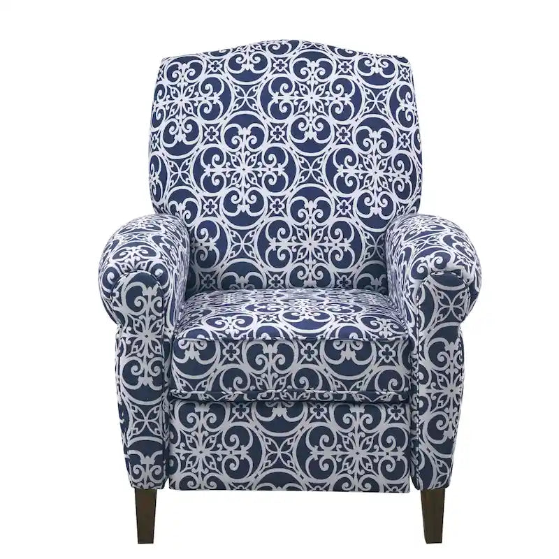Fauteuil inclinable à dossier basculant rembourré avec accoudoirs roulés