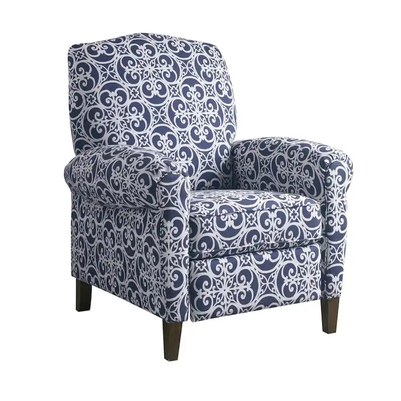 Fauteuil inclinable à dossier basculant rembourré avec accoudoirs roulés