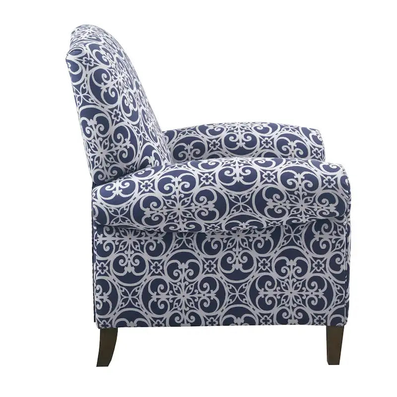 Fauteuil inclinable à dossier basculant rembourré avec accoudoirs roulés
