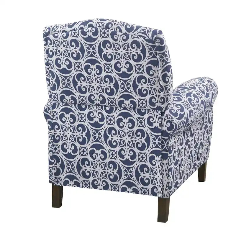 Fauteuil inclinable à dossier basculant rembourré avec accoudoirs roulés