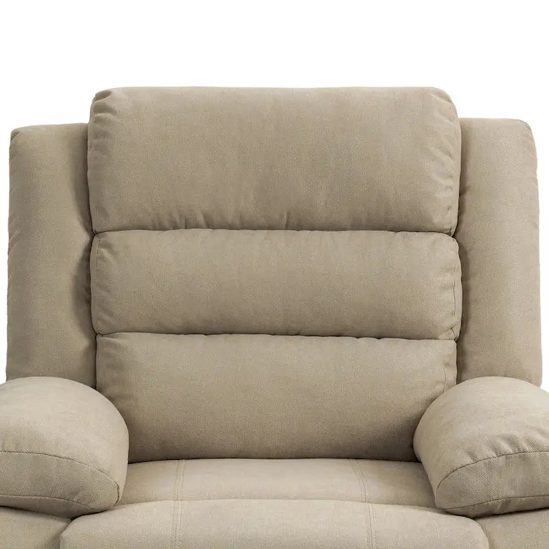 Fauteuil inclinable manuel avec repose-pieds et dossier haut en coton