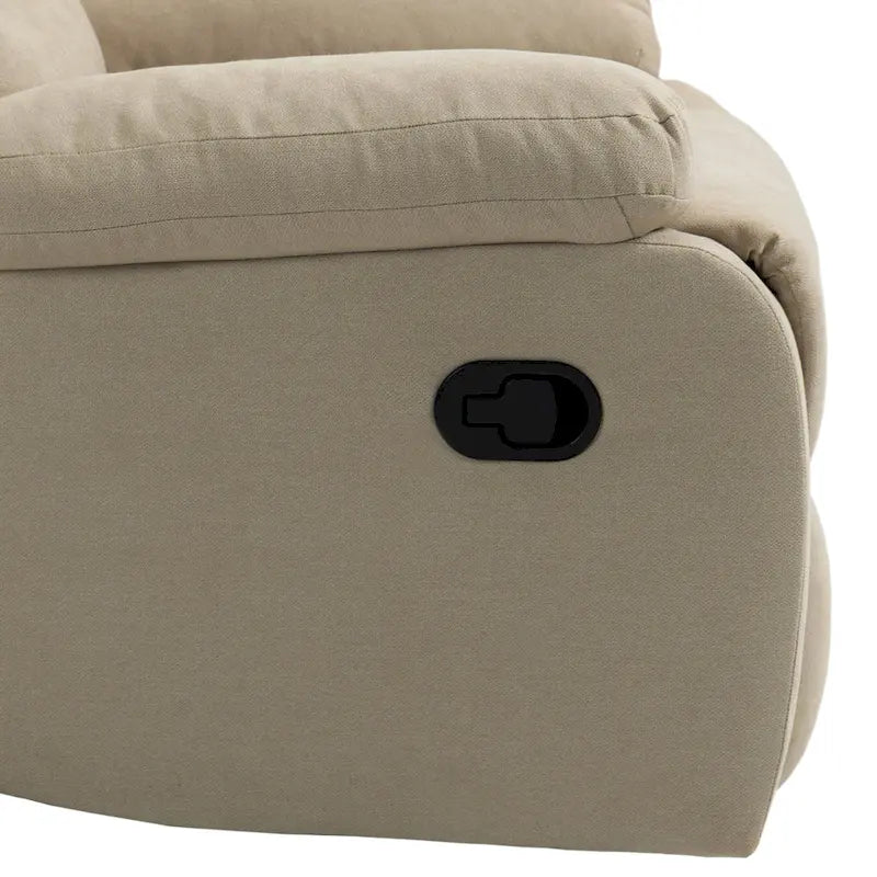 Fauteuil inclinable manuel avec repose-pieds et dossier haut en coton