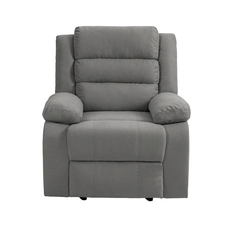 Fauteuil inclinable manuel avec repose-pieds et dossier haut en coton