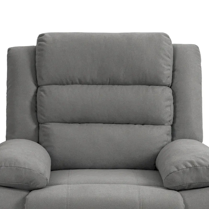 Fauteuil inclinable manuel avec repose-pieds et dossier haut en coton