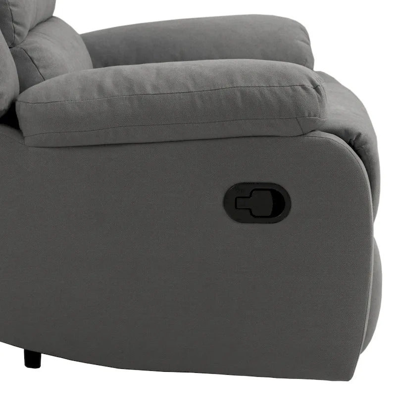 Fauteuil inclinable manuel avec repose-pieds et dossier haut en coton