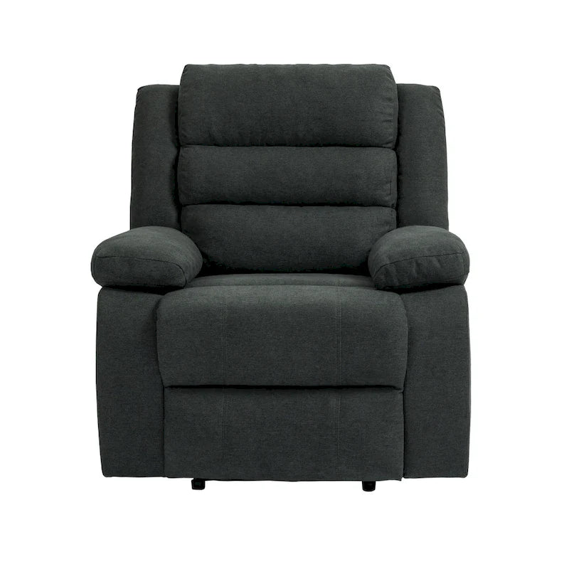 Fauteuil inclinable manuel avec repose-pieds et dossier haut en coton