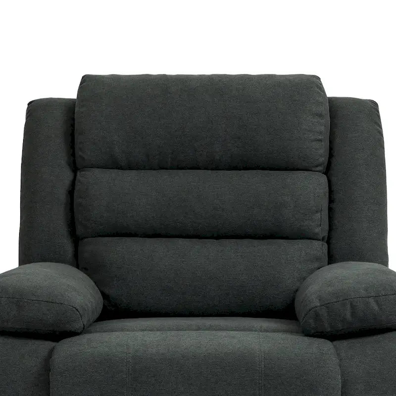 Fauteuil inclinable manuel avec repose-pieds et dossier haut en coton