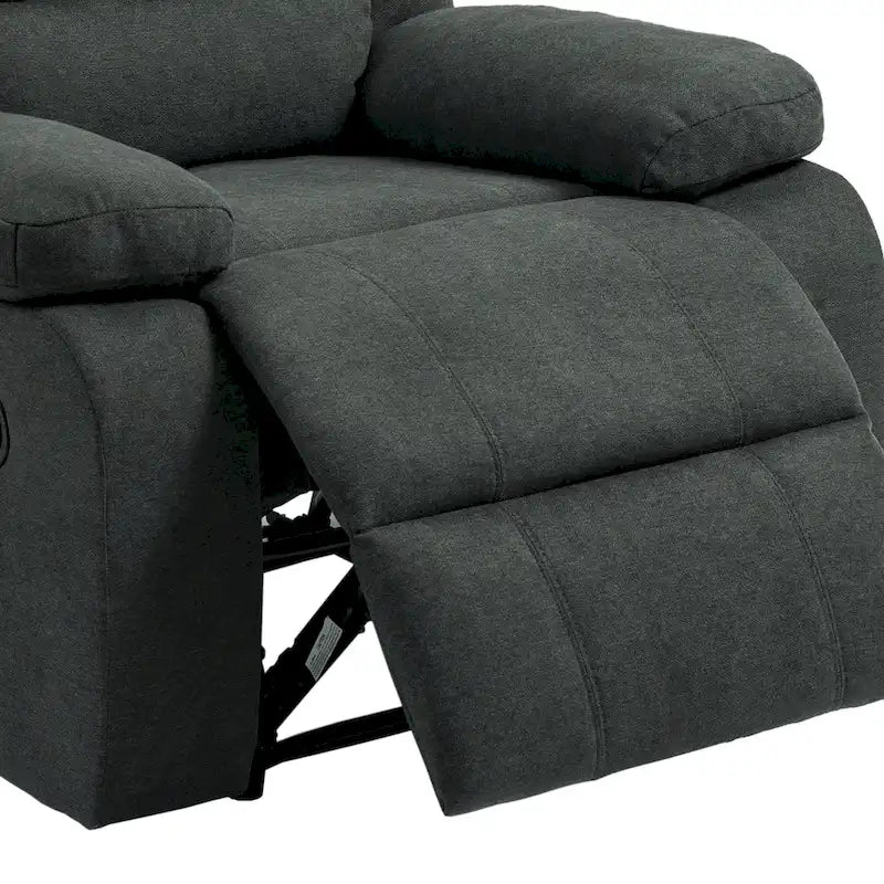 Fauteuil inclinable manuel avec repose-pieds et dossier haut en coton