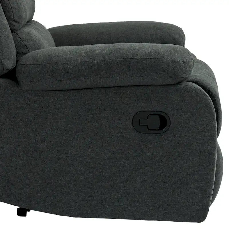 Fauteuil inclinable manuel avec repose-pieds et dossier haut en coton