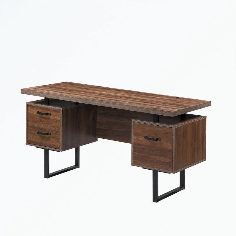 Bureau à domicile avec tiroir classeur et tiroirs de rangement