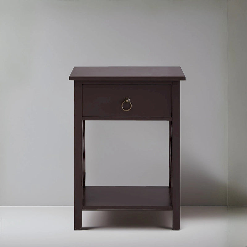 Table de chevet en bois avec tiroir