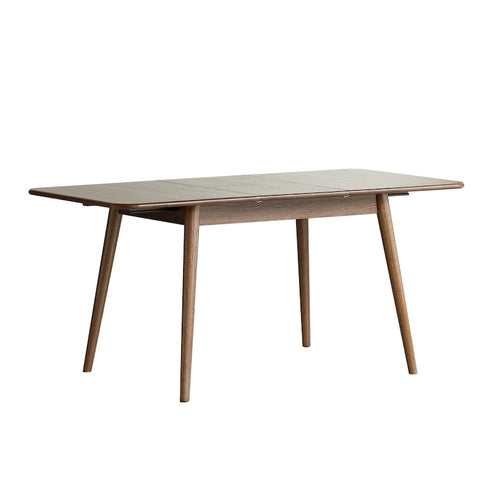 Table à manger extensible en chêne massif finition noyer