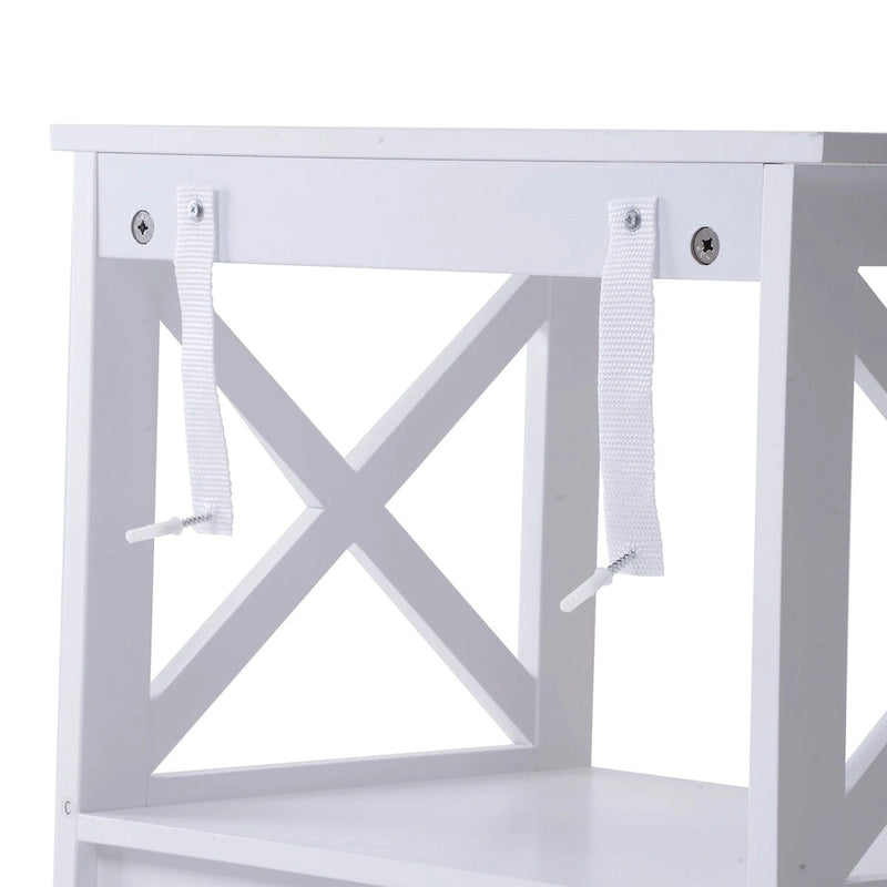 Table de chevet métallique à 2 tiroirs