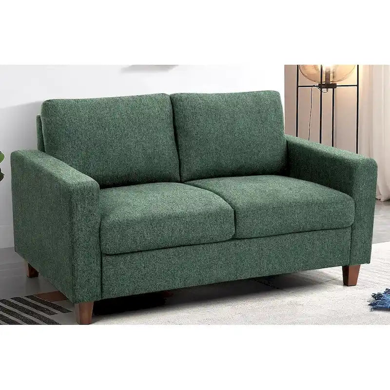 Causeuse Mid-Century Moderne avec Coussins de Dossier Réversibles