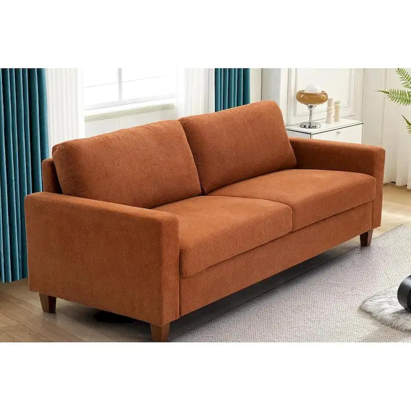 Causeuse Mid-Century Moderne avec Coussins de Dossier Réversibles