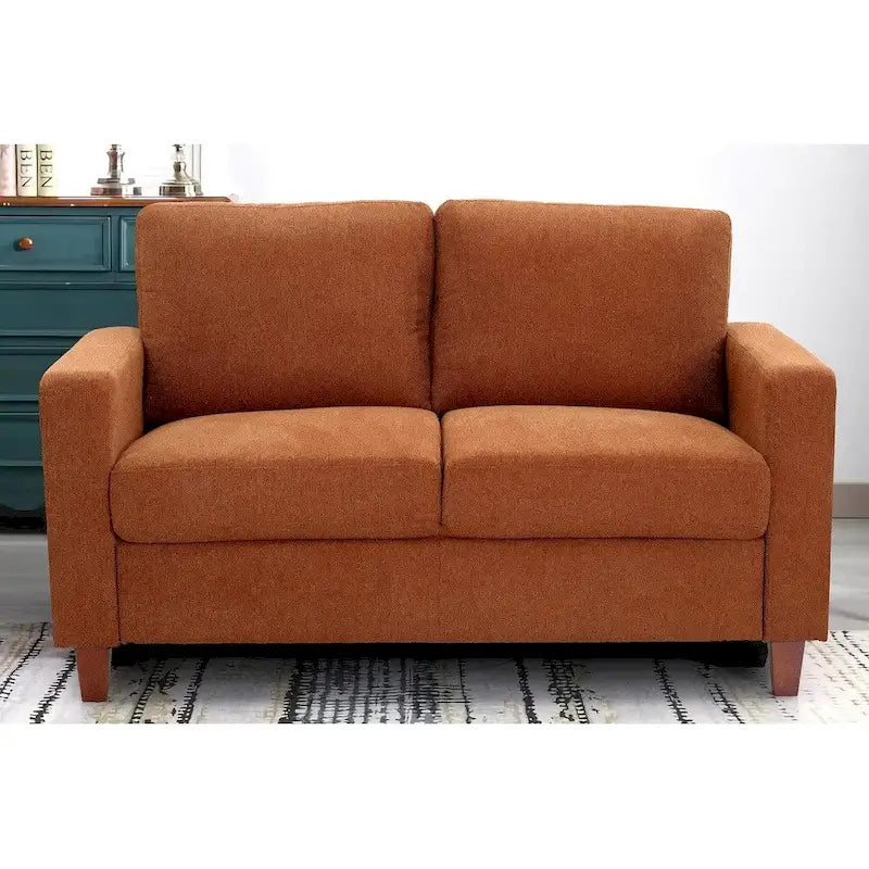Causeuse Mid-Century Moderne avec Coussins de Dossier Réversibles