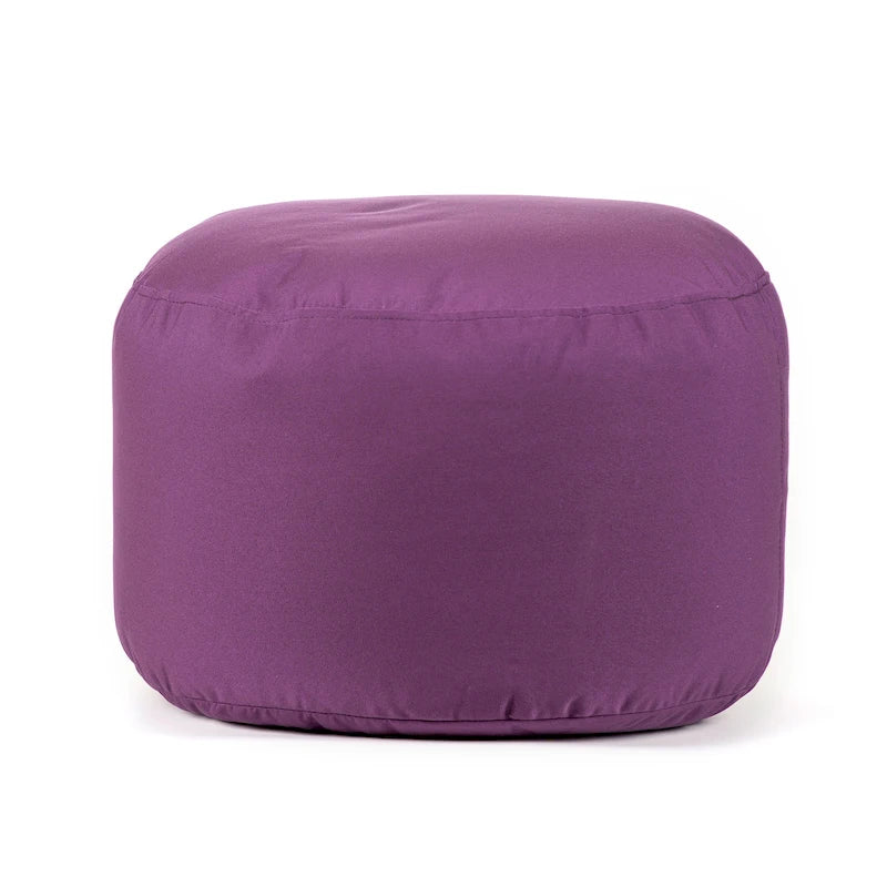 Pouf Ottomane Intérieur/Extérieur avec Tissu Oléfine Imperméable et Remplissage en Billes Rechargeable