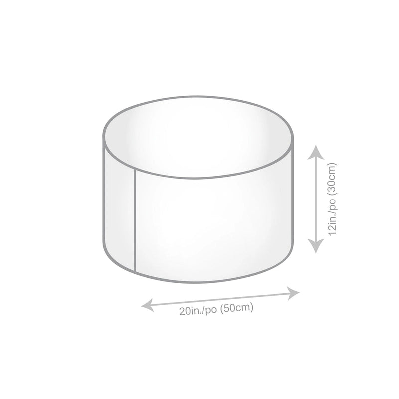 Pouf Ottomane Intérieur/Extérieur avec Tissu Oléfine Imperméable et Remplissage en Billes Rechargeable