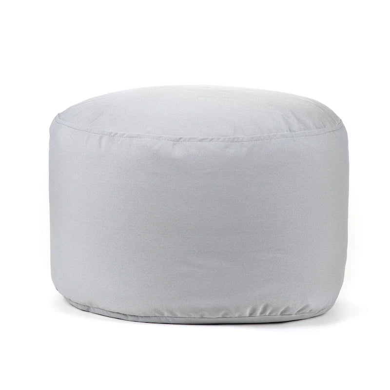 Pouf Ottomane Intérieur/Extérieur avec Tissu Oléfine Imperméable et Remplissage en Billes Rechargeable