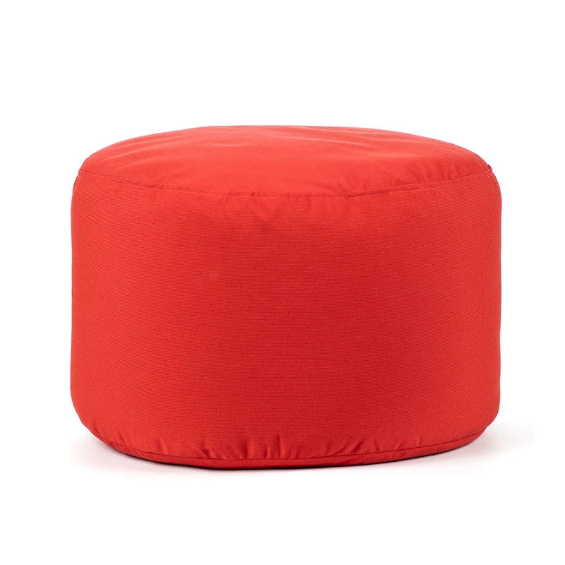 Pouf Ottomane Intérieur/Extérieur avec Tissu Oléfine Imperméable et Remplissage en Billes Rechargeable