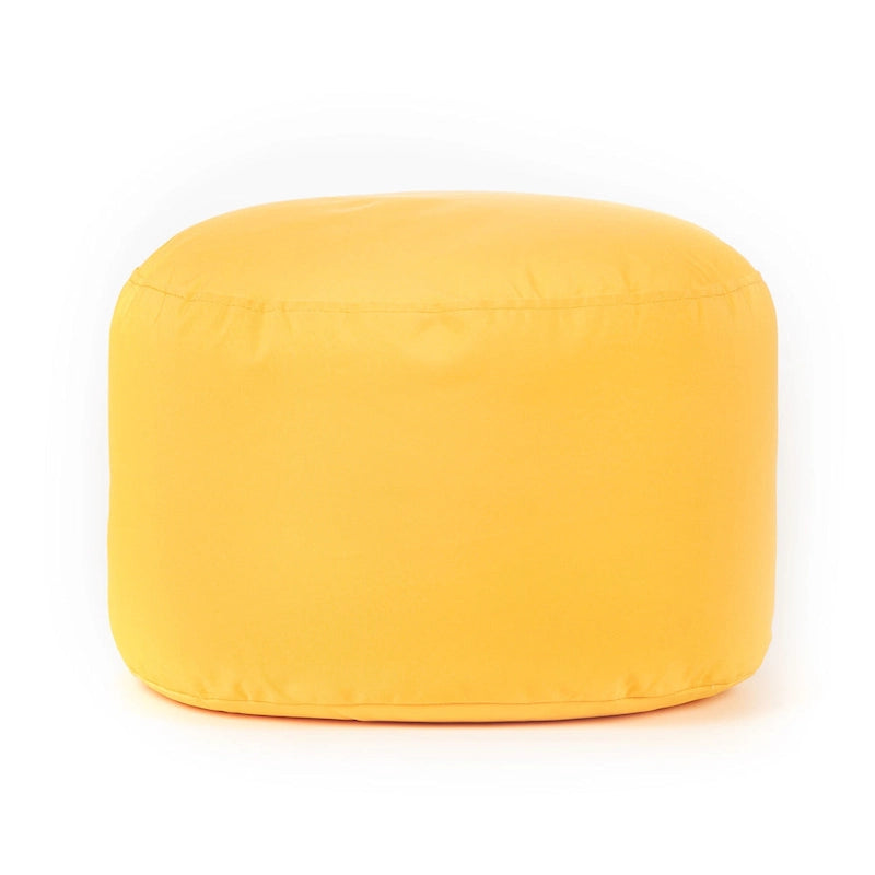 Pouf Ottomane Intérieur/Extérieur avec Tissu Oléfine Imperméable et Remplissage en Billes Rechargeable