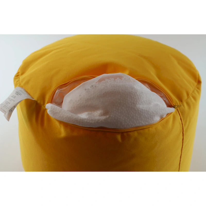 Pouf Ottomane Intérieur/Extérieur avec Tissu Oléfine Imperméable et Remplissage en Billes Rechargeable