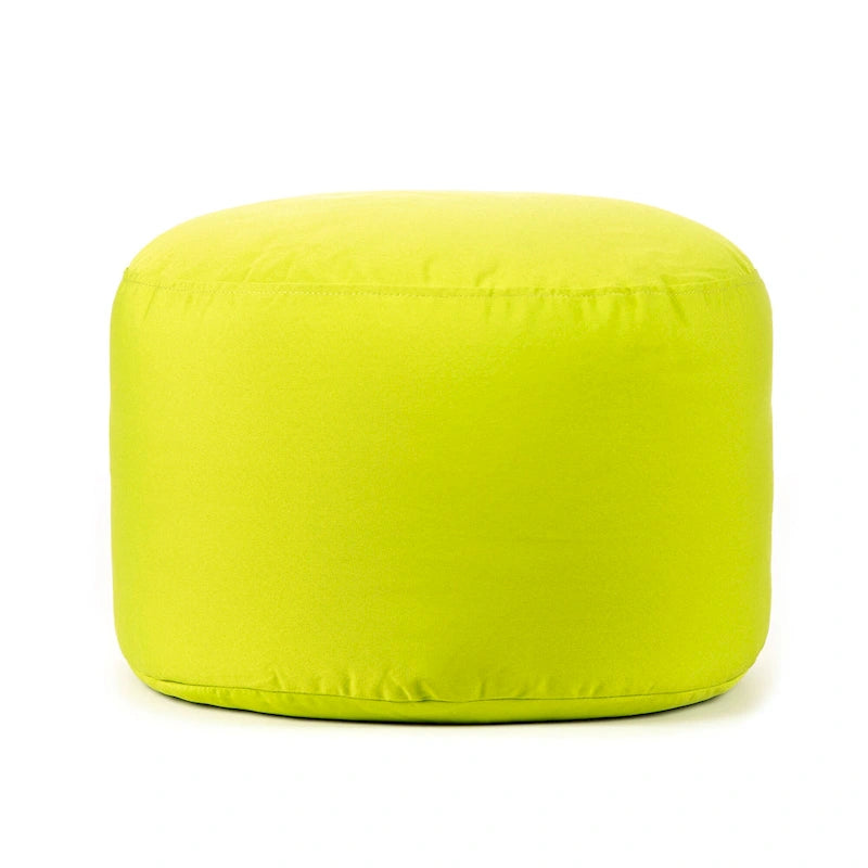 Pouf Ottomane Intérieur/Extérieur avec Tissu Oléfine Imperméable et Remplissage en Billes Rechargeable