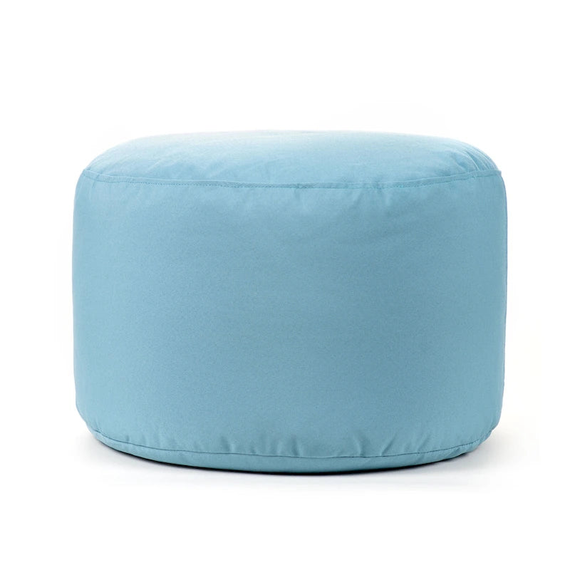 Pouf Ottomane Intérieur/Extérieur avec Tissu Oléfine Imperméable et Remplissage en Billes Rechargeable