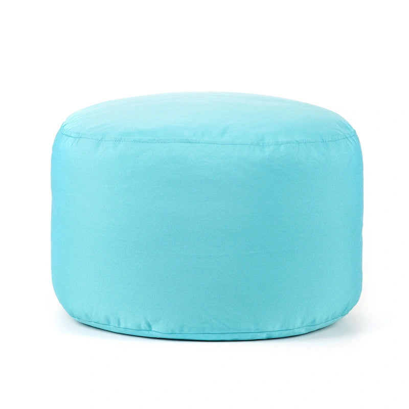 Pouf Ottomane Intérieur/Extérieur avec Tissu Oléfine Imperméable et Remplissage en Billes Rechargeable