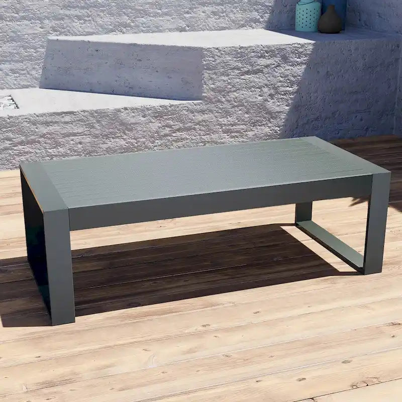 Table basse d'extérieur en aluminium